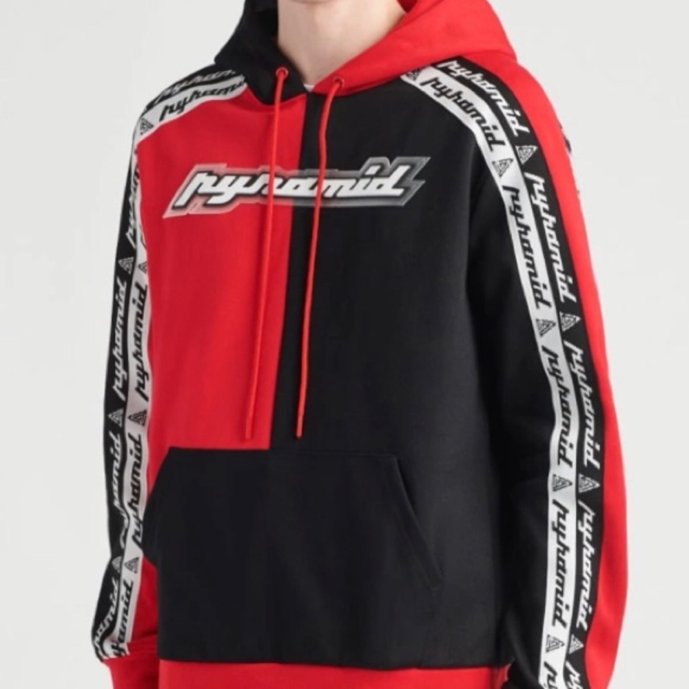 Black Pyramid CLONED TAPING PULLOVER HOODIE